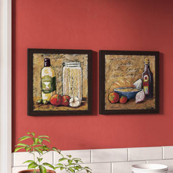 Fleur De Lis Living Rustic Kitchen Ii 2 Piece Framed Acrylic