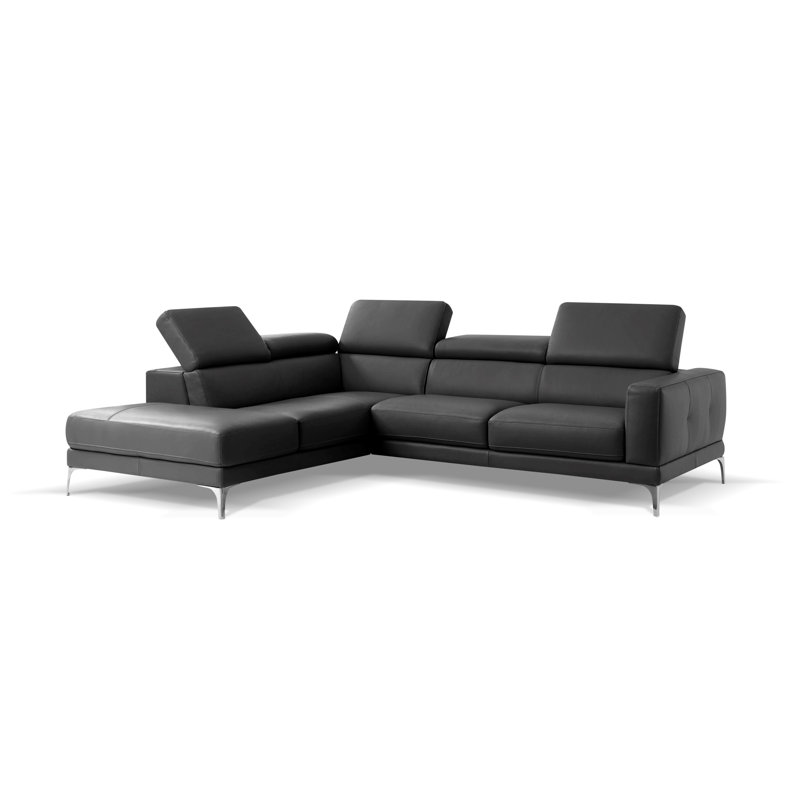 17 Stories Almarene Leather Reclining Corner Sofa Wayfair.co.uk