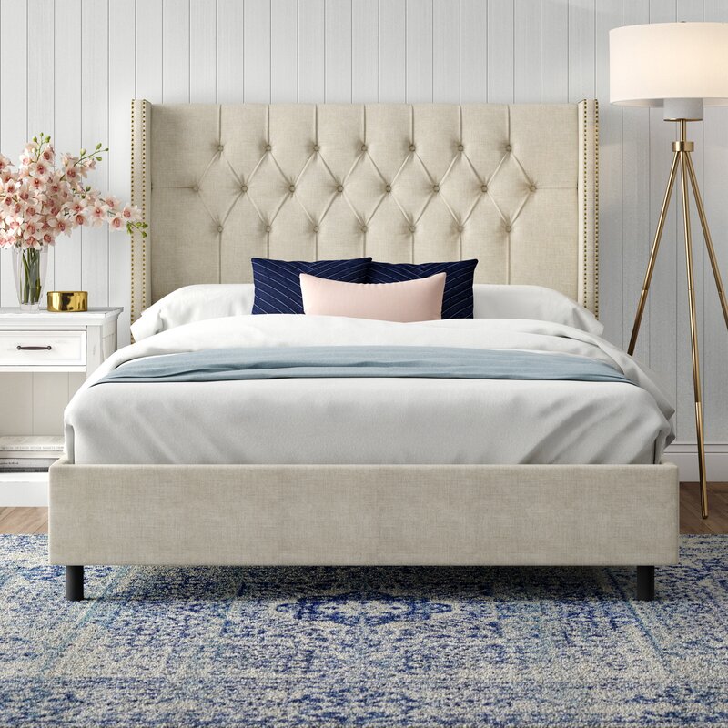 Alexandra Upholstered Standard Bed & Reviews | Joss & Main