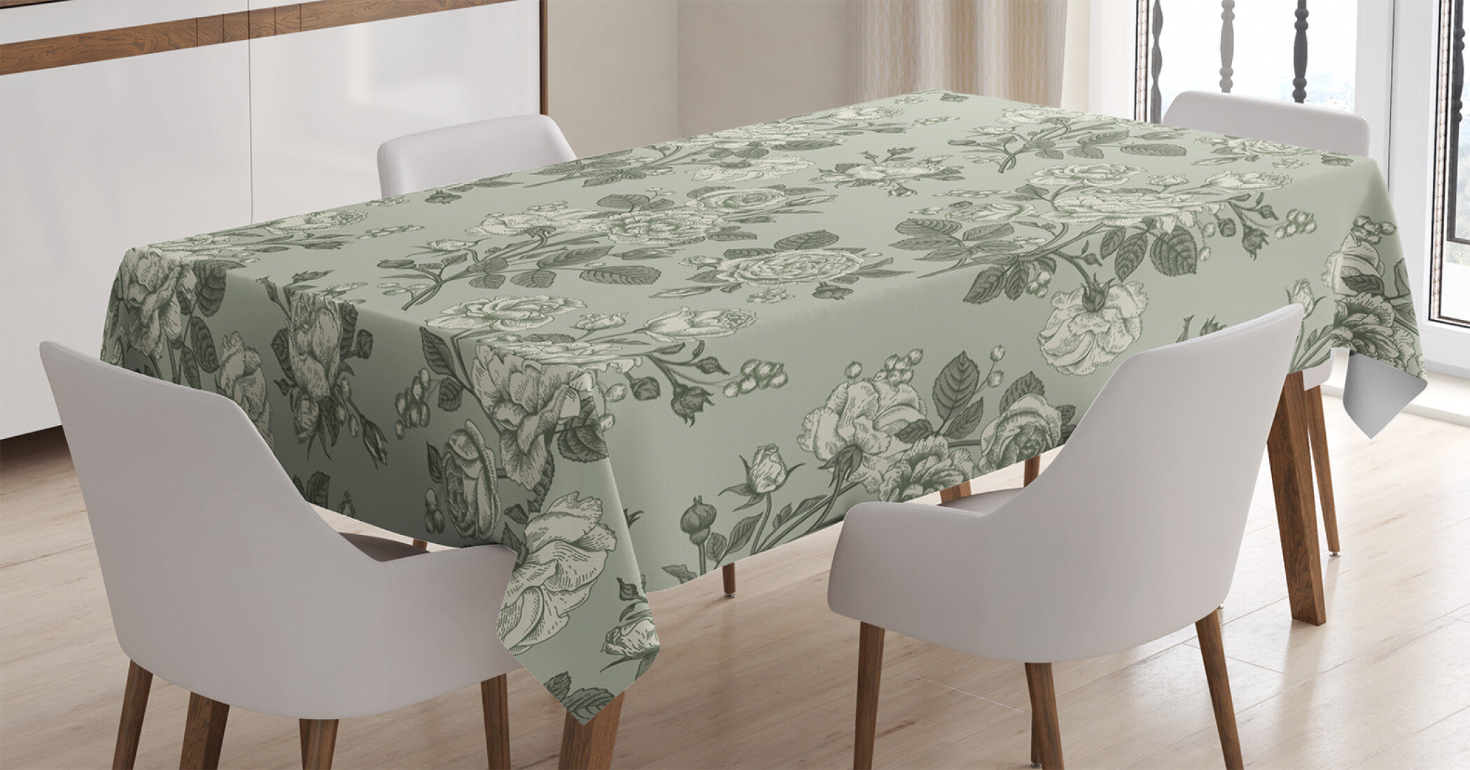 Ambesonne Colorful Nature Tablecloth Table Cover for Dining Room Kitchen