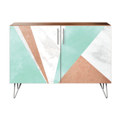 Merchant 2 Door Cabinet Brayden Studio Color ChromeWalnut