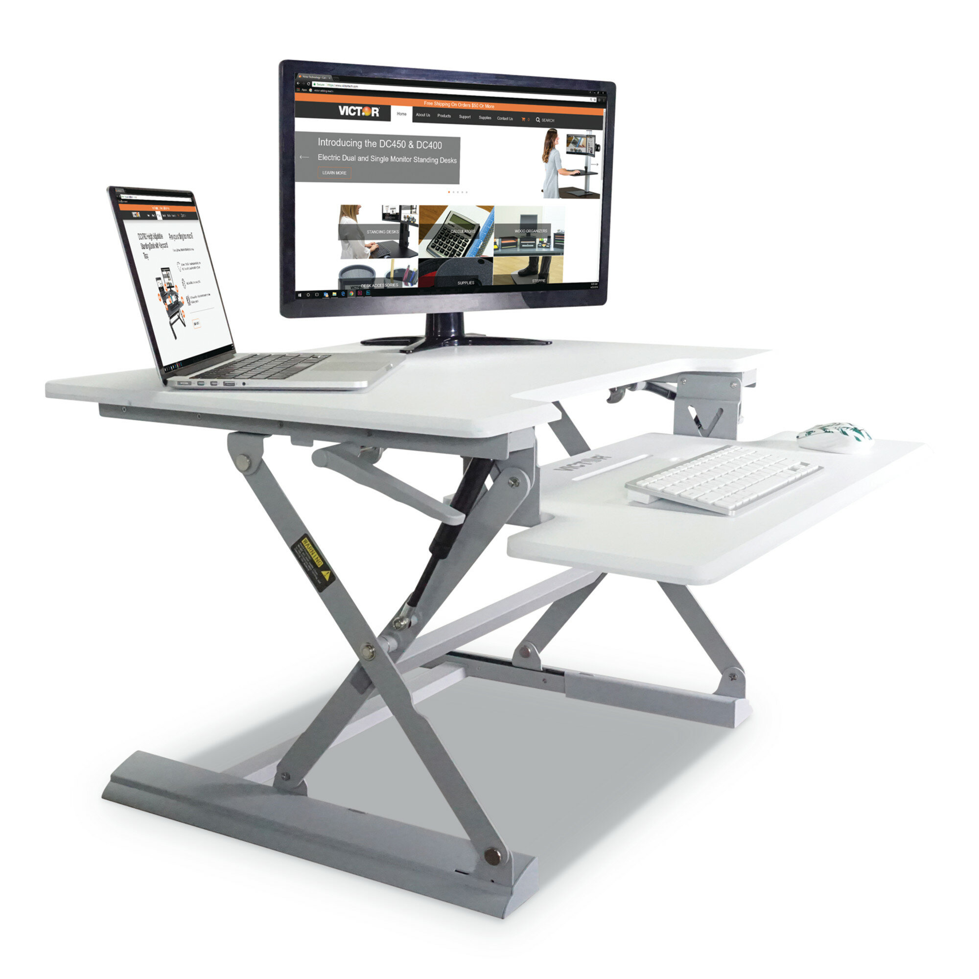Symple Stuff Opperman Standing Desk Conversion Unit With Keyboard