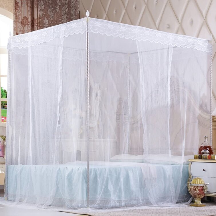 House of Hampton® Palace Four Poster Princess Bed Canopy & Reviews ...