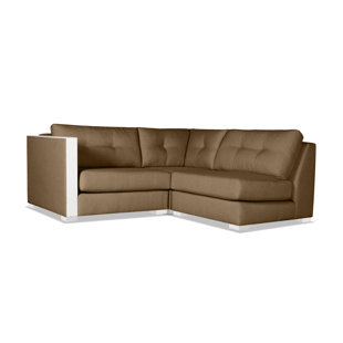 Steffi Buttoned L-Shape Mini Modular Sectional by Orren Ellis Today Sale Only