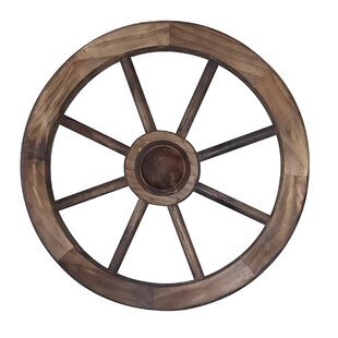 View Charred Wagon Wheel Wall D