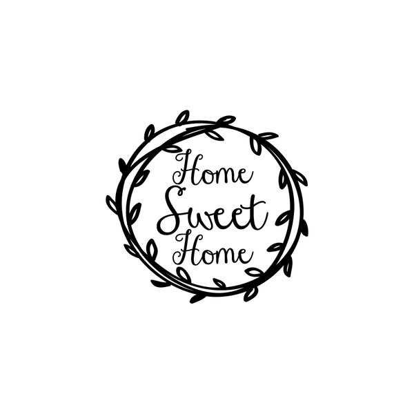 Home Sweet Home Quote Wall Decal Decor For Car Home X-Large
