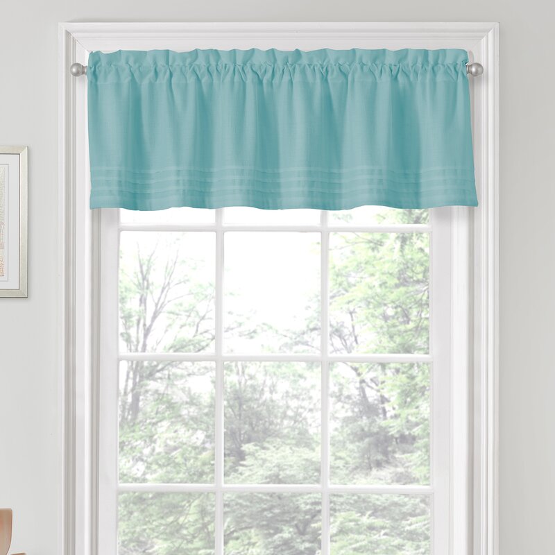 Rosecliff Heights Felica Solid Color Cotton Blend Tailored 52'' Window ...