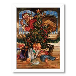 Waiting For Santa Framed Painting Print