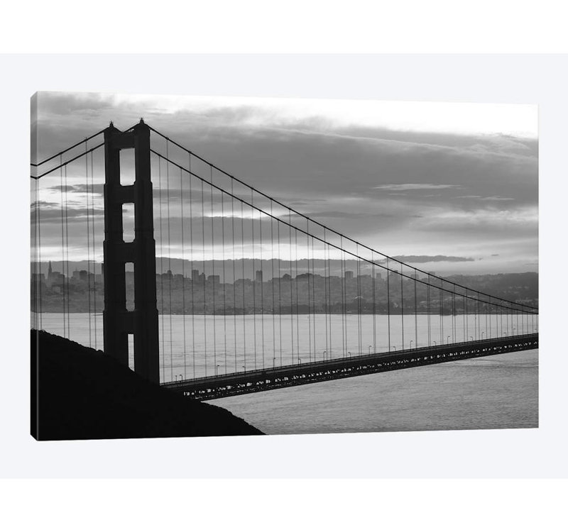 East Urban Home Silhouette Of Suspension Bridge At Dusk Golden Gate Bridge San Francisco California Usa Photographic Print On Canvas Wayfair