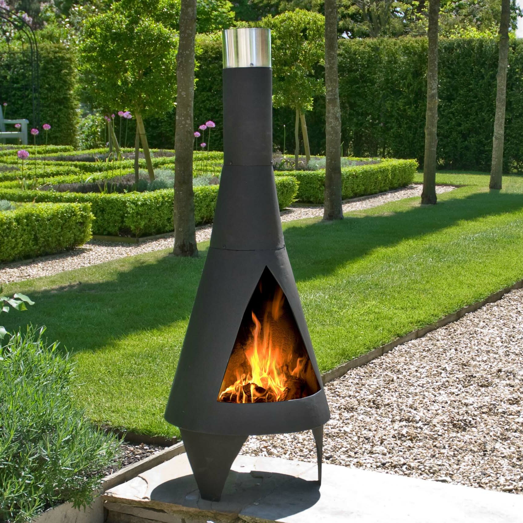 Garten Living Jonathon Stahl Holzverbrennung Chiminea Wayfair De