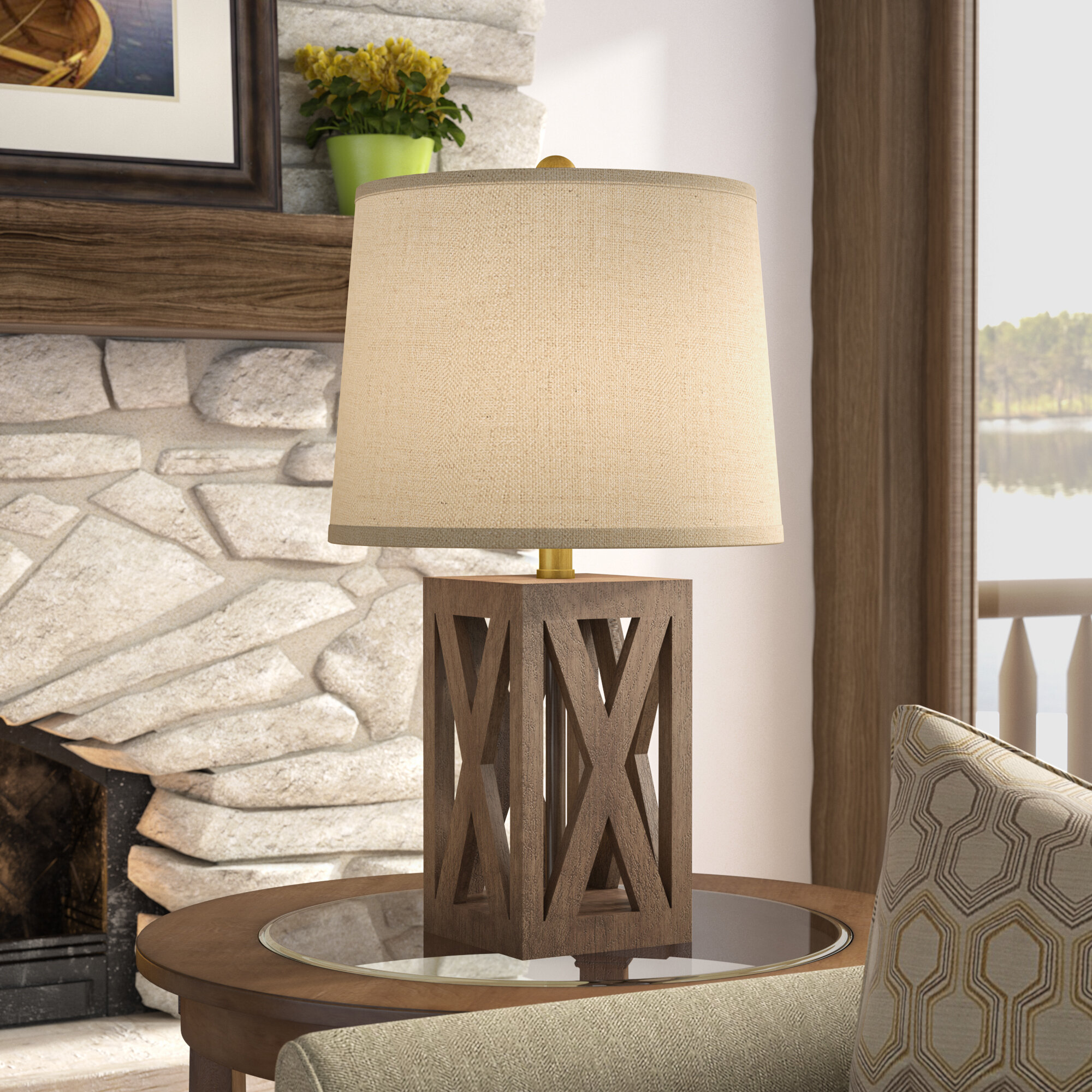 Camilla Polyresin 26 Table Lamp