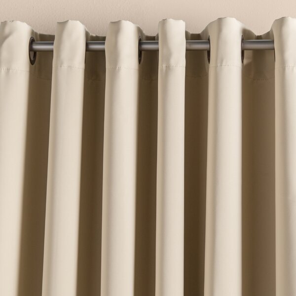 90"x66" Eco blackout thermal curtains taupe 229cm L x 165cm W 