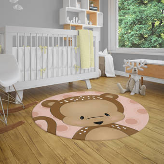 Zoomie Kids Tovar Power Loom Polyester Brown Yellow Indoor Area Rug Wayfair