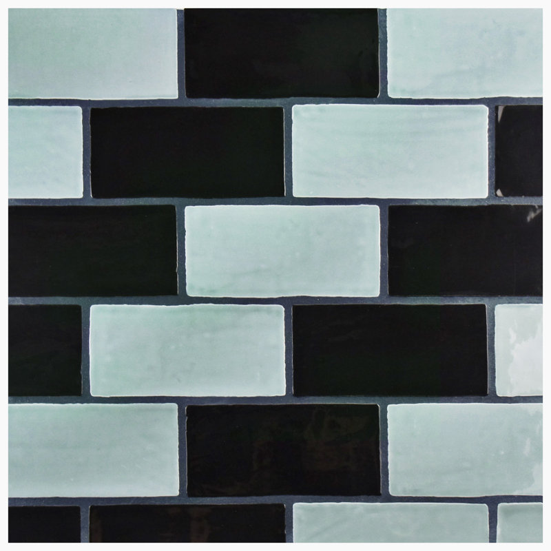 Tivoli 3 X 6 Ceramic Subway Tile In Aqua Blue Allmodern Tivoli 3 X 6 Ceramic Subway Tile In Aqua Blue