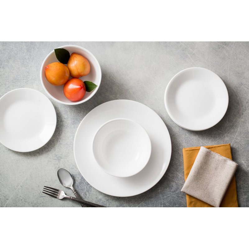 Corelle Livingware Winter Frost 16 Piece Dinnerware Set Service