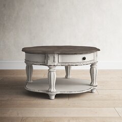 Distressed Finish Round Coffee Tables You Ll Love In 2021 Wayfair