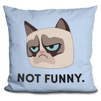 Lilipi Mildly Amuzed Grumpy Cat Throw Pillow Wayfair