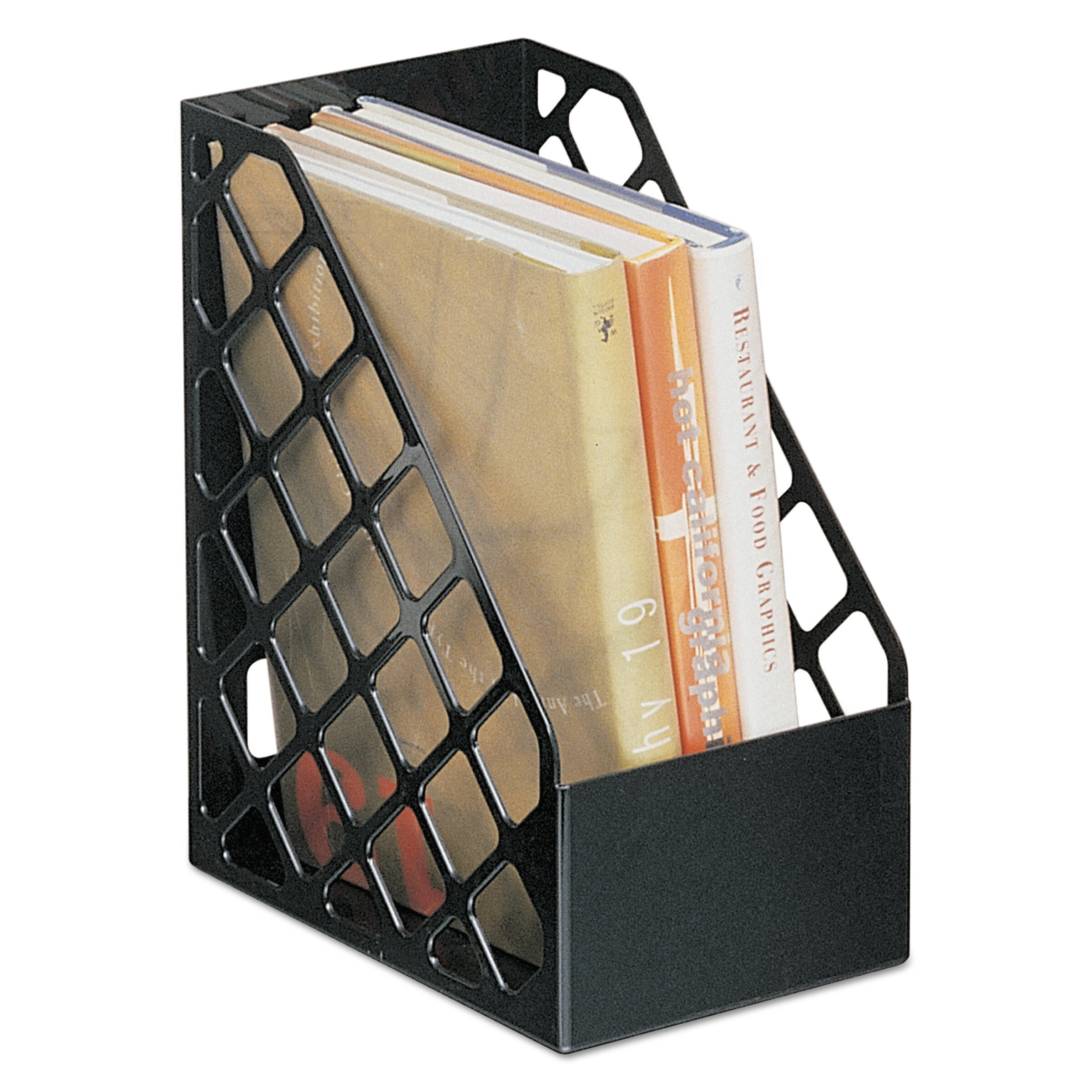 Evelots 3-Compartment File & Magazine Holder-Desktop/Organizer-Sturdy Plastic