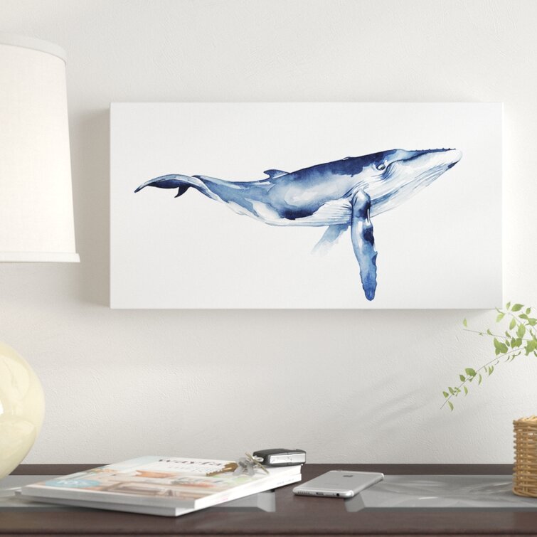 Whale Bathroom Modern SINGLE CANVAS WALL ARTWORK Print Art 