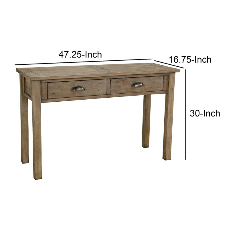 25 inch console table