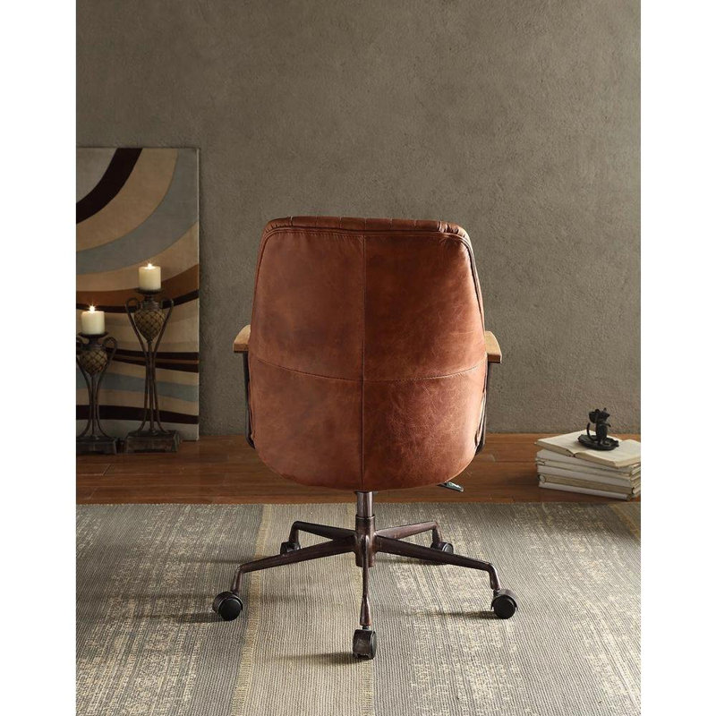 17 Stories Lebo Swivel Executive Genuine Leather Office Chair Wayfair Lebo Swivel Executive Genuine Leather Office Chair