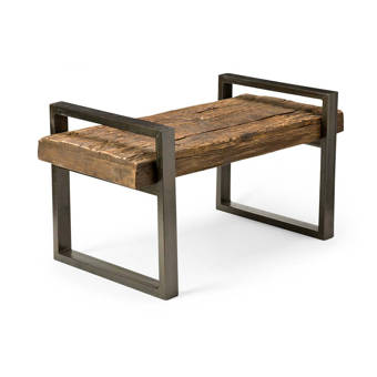 Plow Hearth Reclaimed Wood And Iron Outdoor Garden Bench Reviews Wayfair