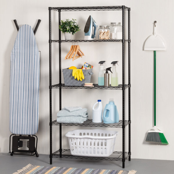 Metal And Glass Shelving Unit Wayfair