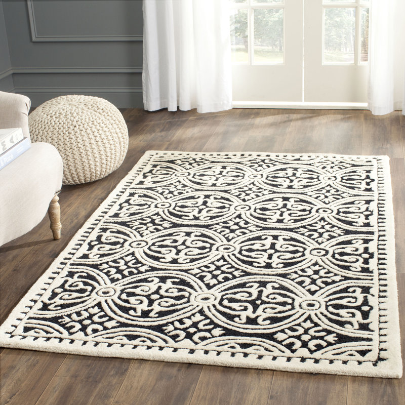 Safavieh Palmer Black Ivory Area Rug Reviews Wayfair Co Uk Palmer Black Ivory Area Rug