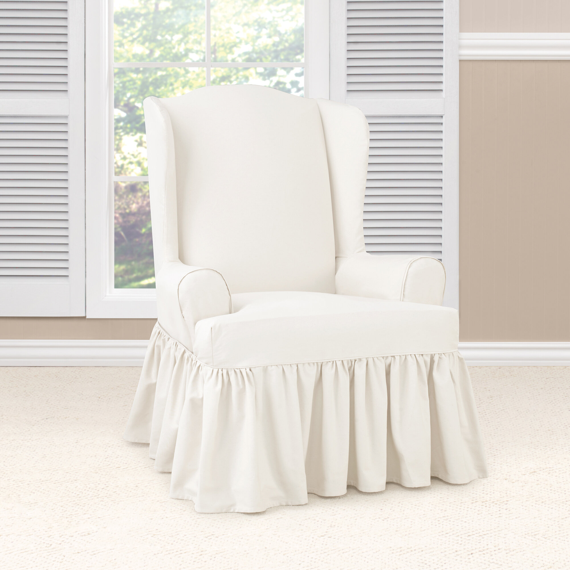 ruffled slipcovers for chairs