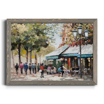 Paris II - Painting Print on Canvas Winston Porter Frame Color: Gray, Size: 27.5