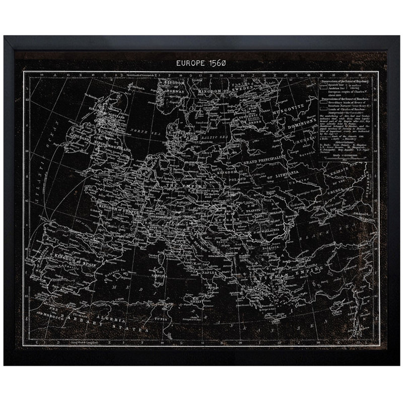 Williston Forge Map Of Europe In 1560 Framed Graphic Art Wayfair Wayfair offers free standard shipping on all orders over $35 within the continental united states. wayfair