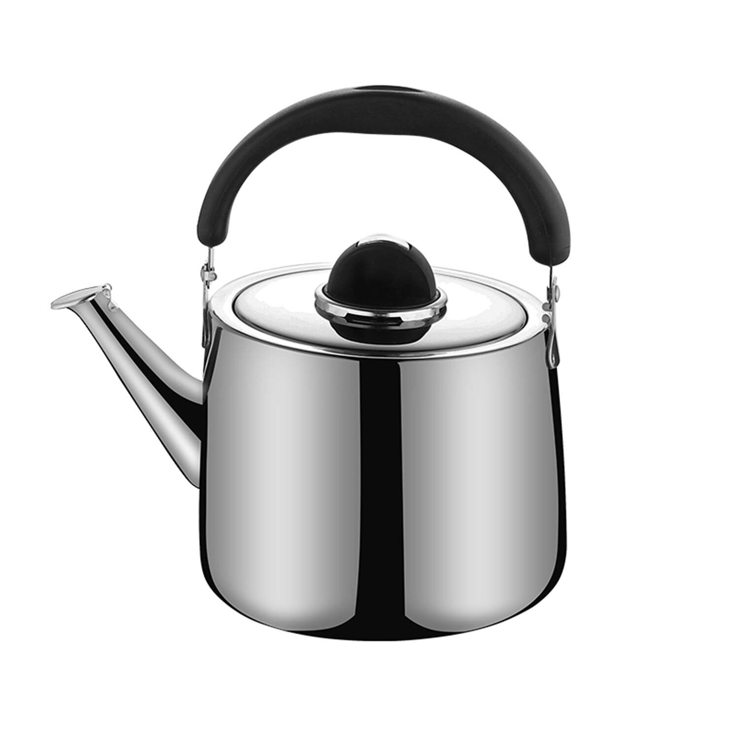 Red ASAB 2L Stainless Steel Whistling Kettle Retro Stove Top Gas Electric Hob Metal Teapot Teakettle