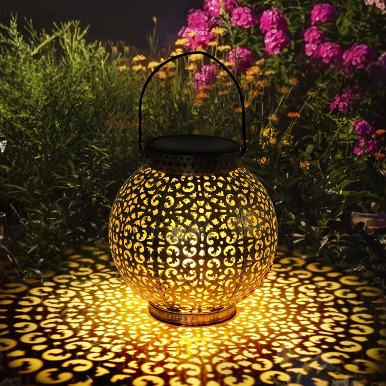 Solar Power Retro LED Lantern Hanging Light Outdoor Garden Yard Lawn Decor Lamp
