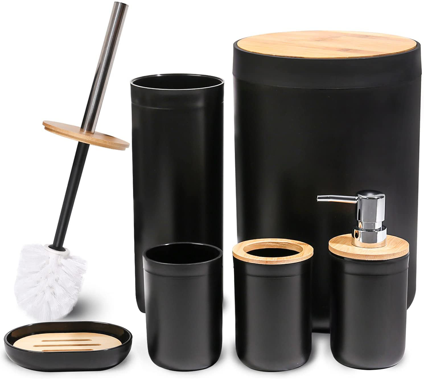 Mercury Row?? Nathaniel Bamboo 6 Piece Bathroom Accessory Set & Reviews ...