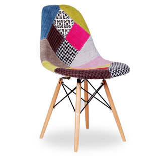 Gossage Patchwork Upholstered Dining Chair by Wrought Studio Top Reviews
