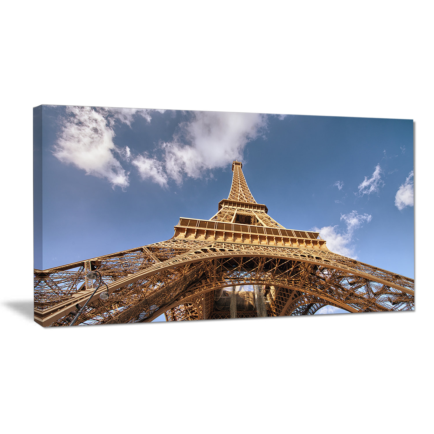 Designart Beautiful View Of Paris Eiffel Tower Under Calm Sky Cityscape Photographic Print On Wrapped Canvas Wayfair
