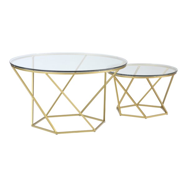 Modern Contemporary Tempered Glass Coffee Table Allmodern