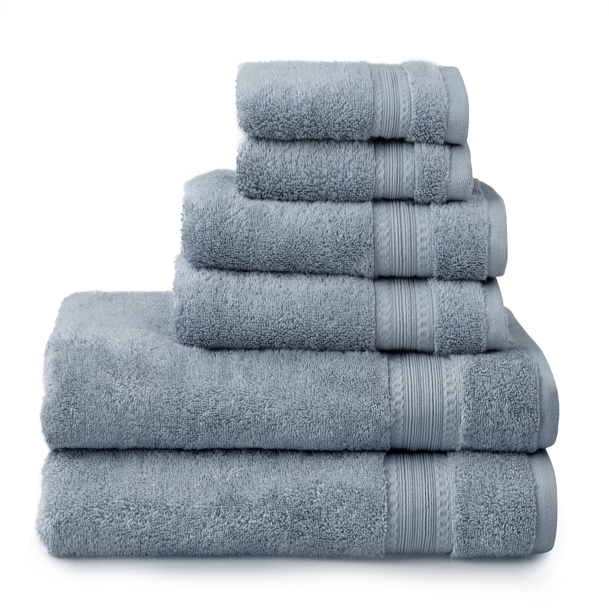 Sand & Stable Kolton 6 Piece EgyptianQuality Cotton Towel Set