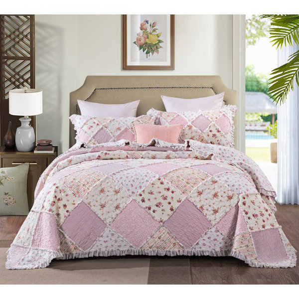 Pink And Baby Pink Pink Queen Size Duvet Cover Set Intricate