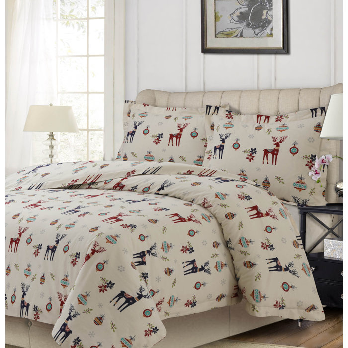 The Holiday Aisle Oconnor Heavyweight Soft Flannel Duvet Cover Set