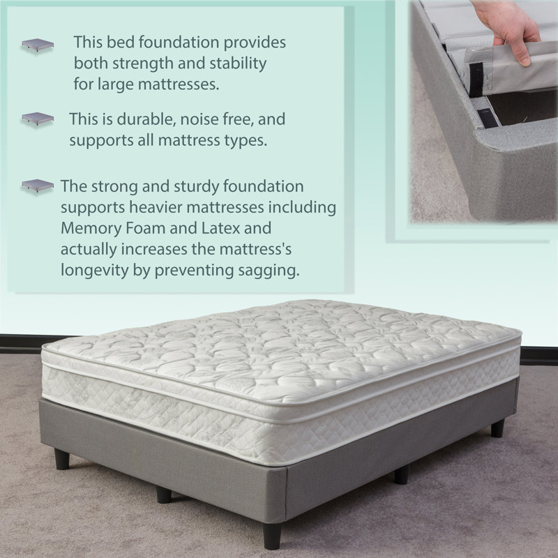 Alwyn Home Vaughn Platform Foundation Folding Wood Box Spring