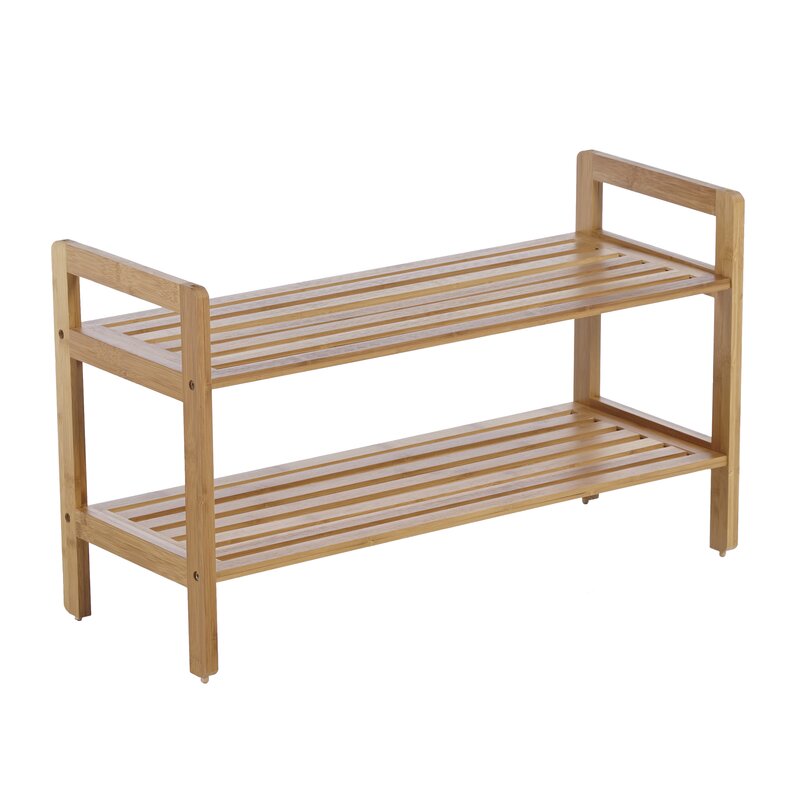 Rebrilliant 2 Tier Shoe Rack Reviews Wayfair