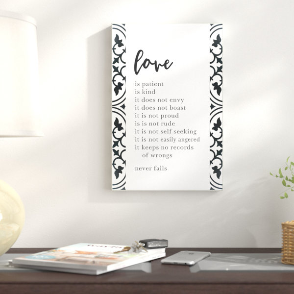 Love Is Patient Wall Art Wayfair