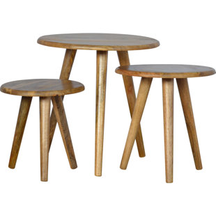 Stacking Side Tables Wayfair Co Uk Scandinavian Solid Wood Nesting Side Table Set