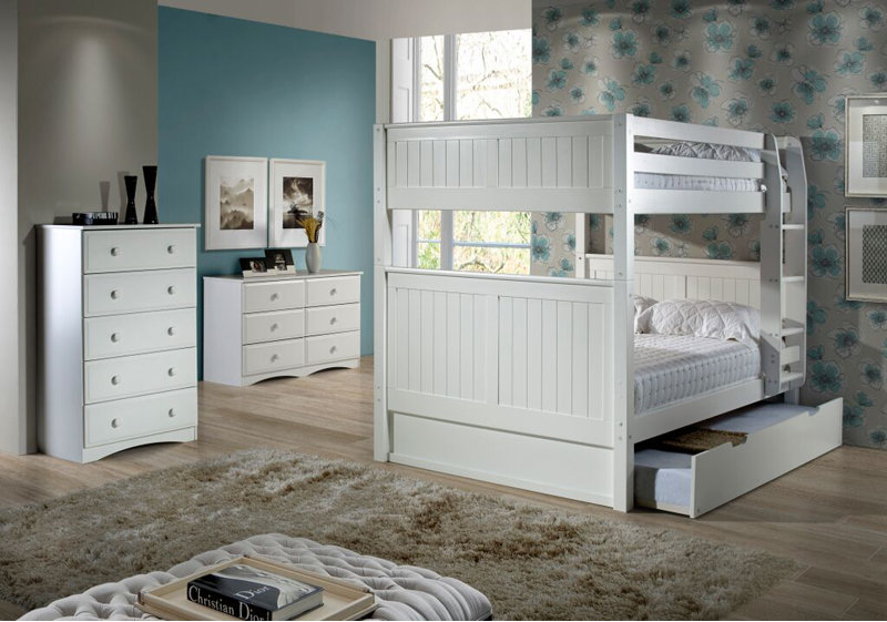 amani full over full bunk bed with trundle