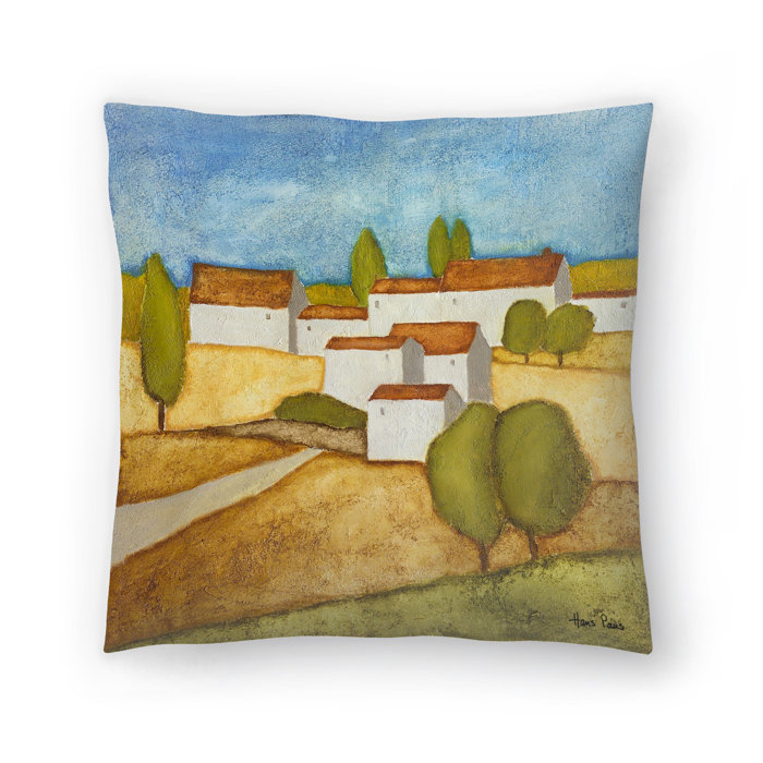 East Urban Home Hans Paus Blue Sky In Tuscany Throw Pillow