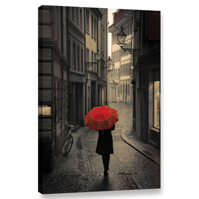 Red Rain  Wrapped Canvas Photograph Print Latitude Run Size 24 H x 16 W x 2 D