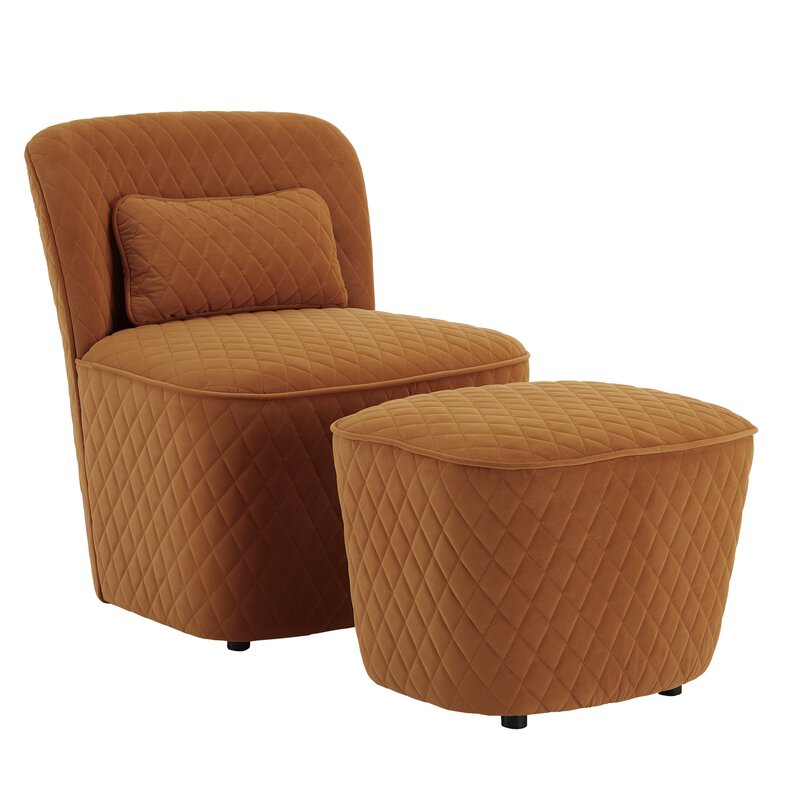 slipper chair and ottoman