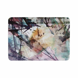 Malia Shields Abstract Trees Abstract Painting Memory Foam Bath Rug