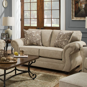 Simmons Vicki Parchment Loveseat by Da..